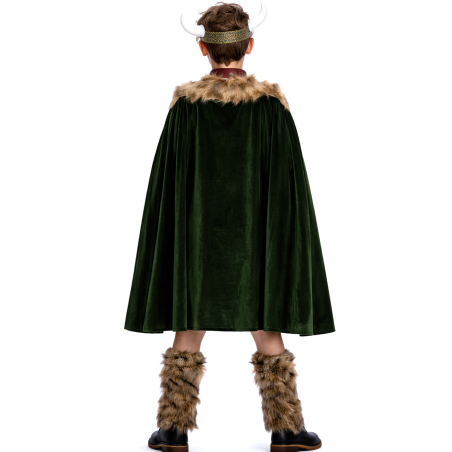Disfraz De Vikingo Verde Niño - Disfraces De Barbaros y Vikingos - Disfraces de Vikingos para Niños