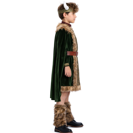 Disfraz De Vikingo Verde Niño - Disfraces De Barbaros y Vikingos - Disfraces de Vikingos para Niños