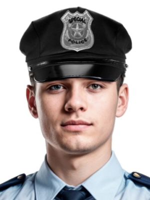 Gorra Policia Negra - Complementos de Policias y Presos