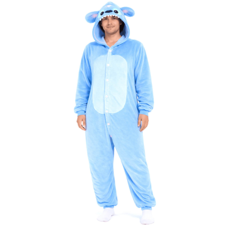 Disfraz De Stich Pijama Peluche Adulto - Disfraces Stich - Disfraces Kigurumis Adultos
