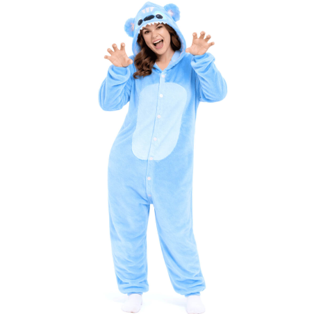 Disfraz De Stich Pijama Peluche Chica - Disfraces Lilo y Stich