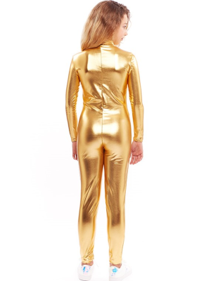 Malla Color Dorado Metalizada Infantil - Mallas y Musculos