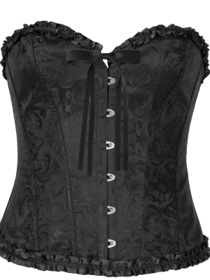 Corset Negro Corazon Detalle - Complementos para Disfraces - Corpiños y Chalecos