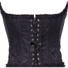 Corset Negro Corazon Detalle - Complementos para Disfraces - Corpiños y Chalecos