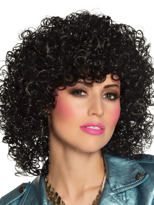 Comprar Perruca de Rínxols de color Marró Club per només 9.50€ – vestit de Botiga en línia