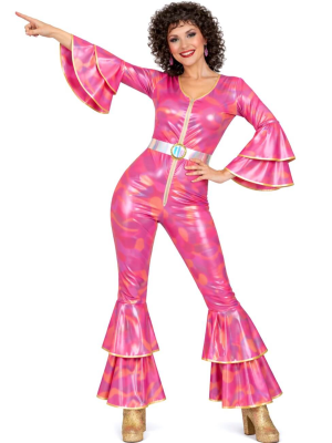 Disfraz De Disco Rosa Mujer - Disfraces Años 70-80 - Disfraces de Disco para Mujer