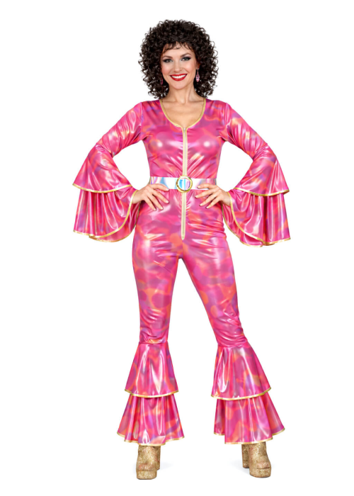 Disfraz De Disco Plata Mujer