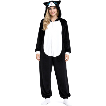 Disfraz De Gato Pijama Peluche Adulto - Disfraces de Animales - Disfraces de Animales Adultos