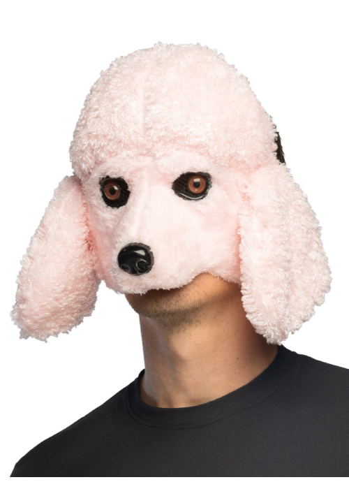 Mascara De Perro Caniche Rosa - Mascaras de Animales