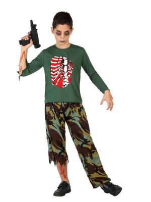 Erosi Mozorrotzeko Zombie Militar Seme-alabak bakarrik 16.00€ – mozorro Denda online