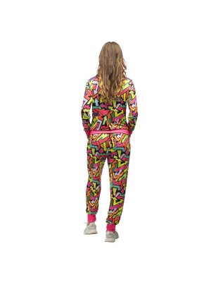 Disfraz De Chandal Neon Flechas Años 80 Mujer  - Disfraces Ochenteros - DISFRACES ADULTOS