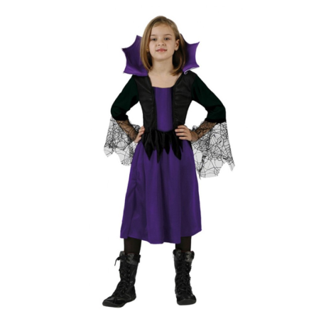 Disfraz de Vampiresa Aracnida Morada Niña - Disfraces de Vampiresas y Goticas para Niñas