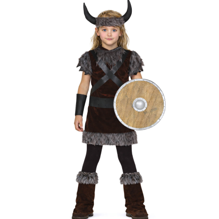 Disfraz De Vikingo o Vikinga Infantil - Disfraces De Barbaros y Vikingos - Disfraces de Vikingos para Niños