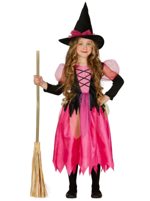 Disfraz de Bruja Rosa Picos Niña - Disfraces de Brujas y Hechiceros para Niñas