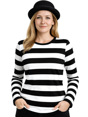 copy of copy of Listrado Camisa En Branco E Negro