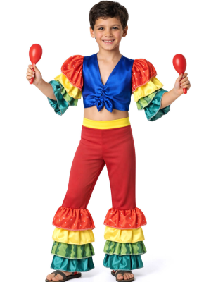 Disfraz De Rumbero Multicolor Niño - Disfraces Cubanos Infantiles
