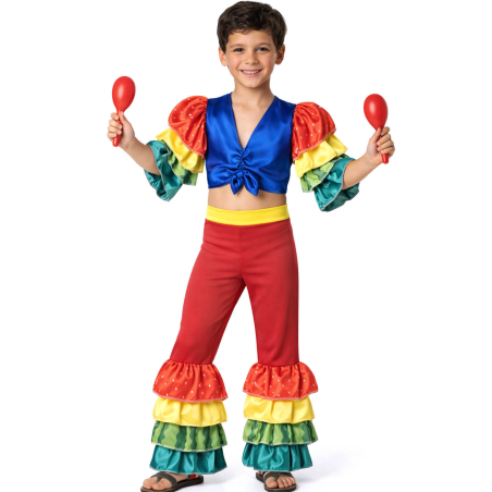 Disfraz De Rumbero Multicolor Niño - Disfraces Cubanos Infantiles