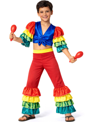Disfraz De Rumbero Multicolor Niño - Disfraces Cubanos Infantiles