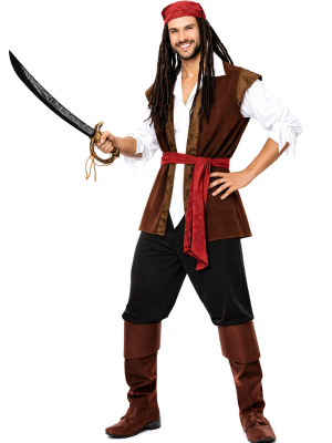 Disfraz De Pirata Luxe Hombre - Disfraces de Piratas y Corsarios - Disfraces de Piratas para Hombre