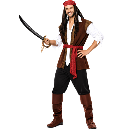 Disfraz De Pirata Luxe Hombre - Disfraces de Piratas y Corsarios - Disfraces de Piratas para Hombre