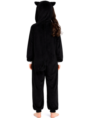 Disfraz De Gato Negro Pijama Peluche Infantil - Disfraces animales - Disfraces Kigurumis Infantiles