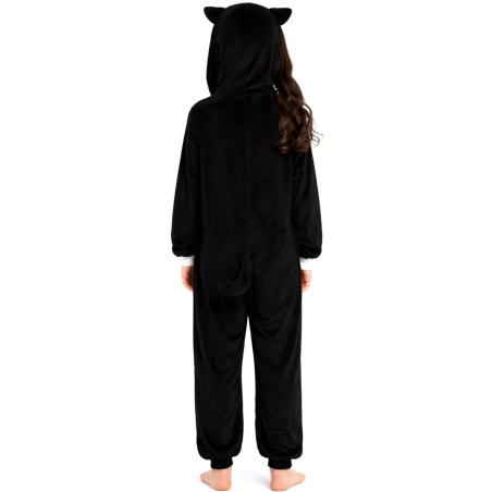 Disfraz De Gato Negro Pijama Peluche Infantil - Disfraces animales - Disfraces Kigurumis Infantiles