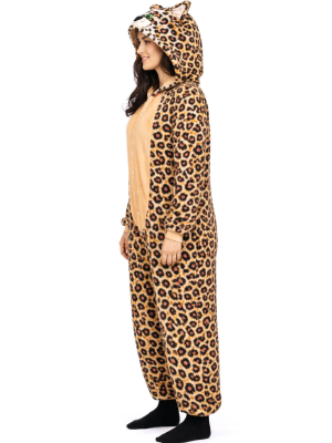 Disfraz De Leopardo Pijama Peluche Adulto - Disfraces Animales - Disfraces de Animales Adultos