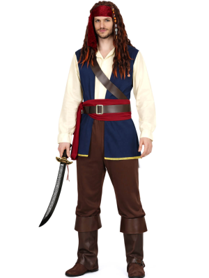 Disfraz De Pirata Del Caribe Azul