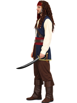 Disfraz De Pirata Del Caribe Azul