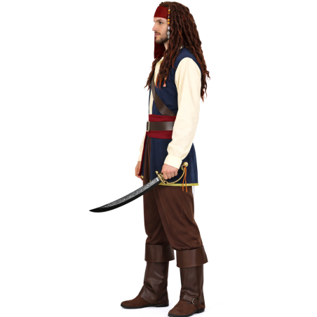 Disfraz De Pirata Del Caribe Azul