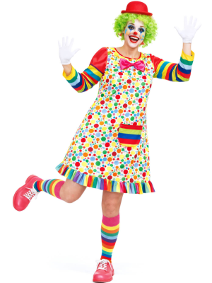 Disfraz De Payasina Arcoiris Mujer - Disfraces de Circo