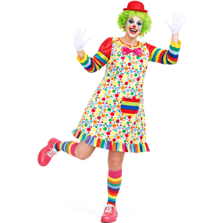 Disfraz De Payasina Arcoiris Mujer - Disfraces de Circo - Disfraces de Circo para Mujer