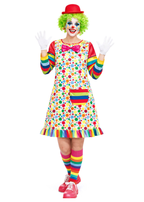 Disfraz De Payasina Arcoiris Mujer - Disfraces de Circo