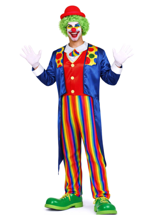 Disfraz De Payaso Frac Azul - Disfraces de Circo - Disfraces de Payasos para Hombres