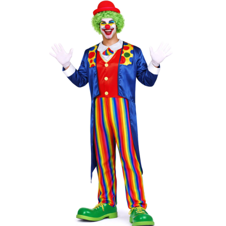 Disfraz De Payaso Frac Azul - Disfraces de Circo - Disfraces de Payasos para Hombres