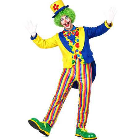 Disfraz De Payaso Frac Azul