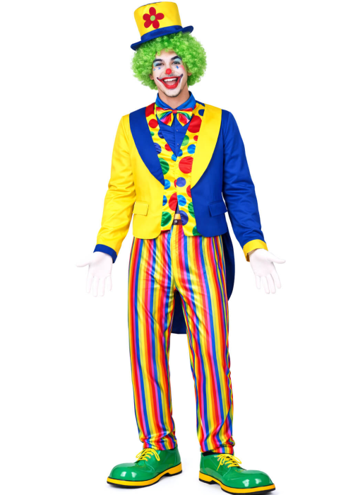 Disfraz De Payaso Multicolor Frac - Disfraces de Circo - Disfraces de Payasos para Hombres