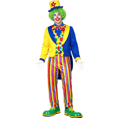 Disfraz De Payaso Frac Azul