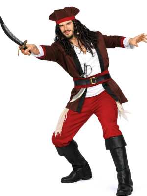 Disfraz De Pirata Del Caribe Marron Hombre - Disfraces Piratas y Corsarios - Disfraces de Pirata