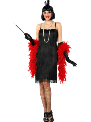 Disfraz De Charleston Negro Flecos
