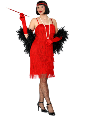 Disfraz de Charleston Rojo - Disfraces de Años 20 para Mujer