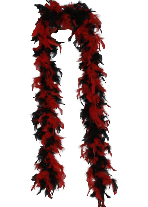 Boa De Plumas Roja Y Negra 80GR - COMPLEMENTOS POR CATEGORIA