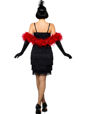 Disfraz De Charleston Negro Corto