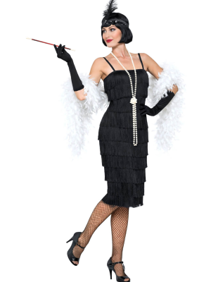 Disfraz De Charleston Negro Mujer - Disfraces Cabaret - Disfraces de Años 20 para Mujer