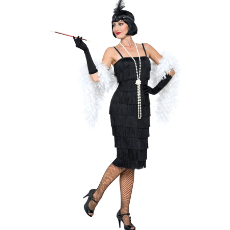 Disfraz De Charleston Negro Mujer - Disfraces Cabaret - Disfraces de Años 20 para Mujer