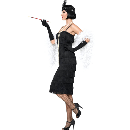 Disfraz De Charleston Negro Mujer - Disfraces Cabaret - Disfraces de Años 20 para Mujer