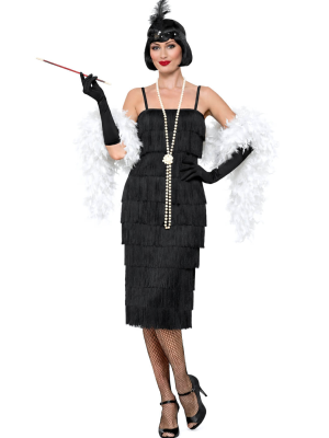 Disfraz De Charleston Negro Mujer - Disfraces Cabaret - Disfraces de Años 20 para Mujer