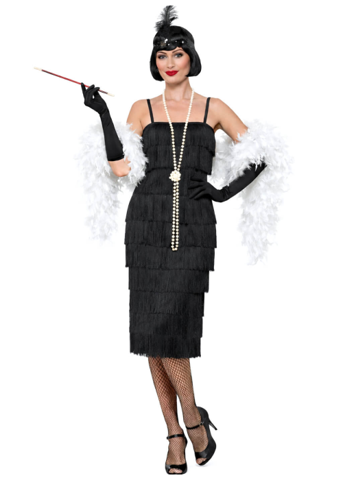 Disfraz De Charleston Negro Mujer - Disfraces Cabaret - Disfraces de Años 20 para Mujer