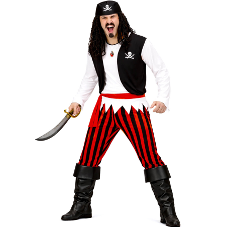 Disfraz De Pirata Rayas Hombre - Disfraces Piratas y Corsarios - Disfraces de Pirata