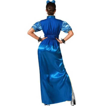 Disfraz De Luchadora Fighter Azul - Disfraces Orientales - Disfraces de Videojuegos para Mujer